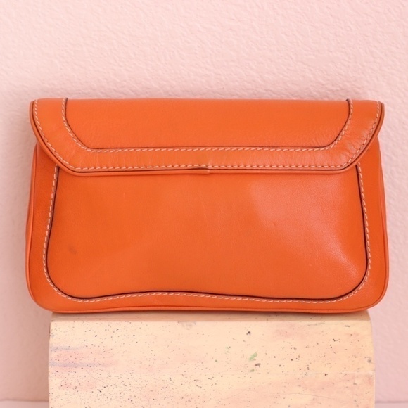 Marc Jacobs Orange Leather Clutch Mini Bag - Picture 3 of 10